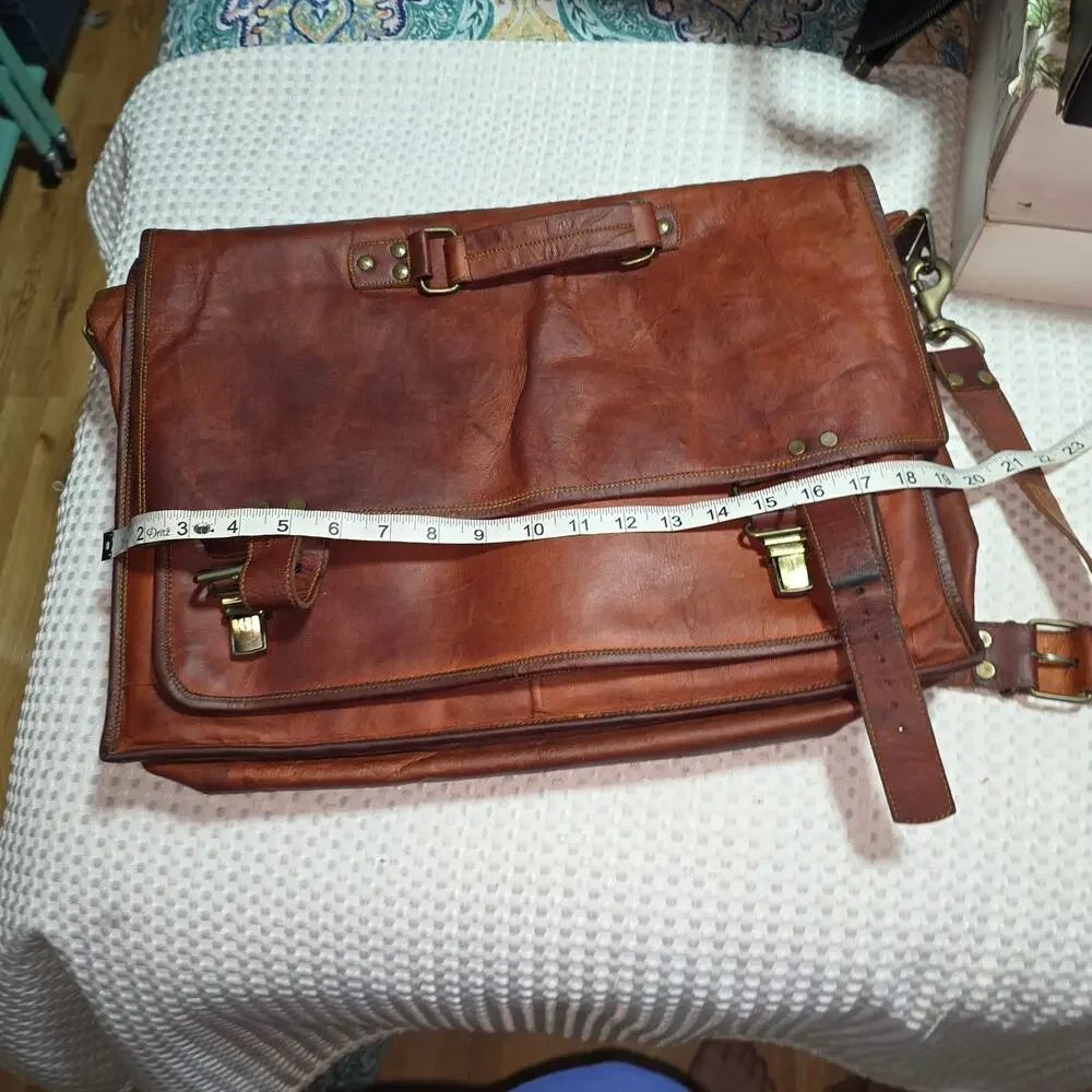 KOMAL'S PASSION LEATHER VINTAGE MESSENGER LAPTOP BAG